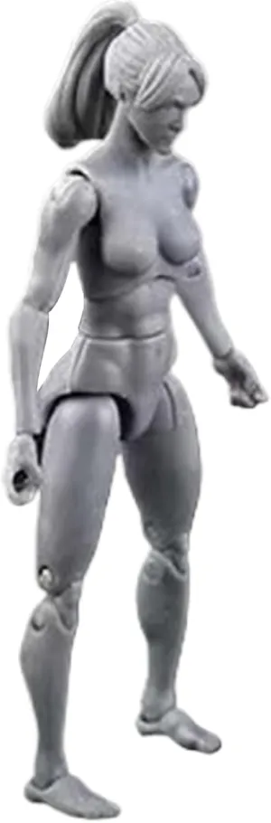Action Figure Body, 4.1 Inch PVC Blank Action Figure, DIY Poseable, Collectible Painting Drawing for Exhibition, Play, Modeling, Scene Play, Grey/Female &