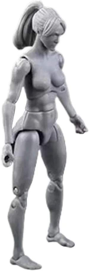 Action Figure Body, 4.1 Inch PVC Blank Action Figure, DIY Poseable, Collectible Painting Drawing for Exhibition, Play, Modeling, Scene Play, Grey/Female