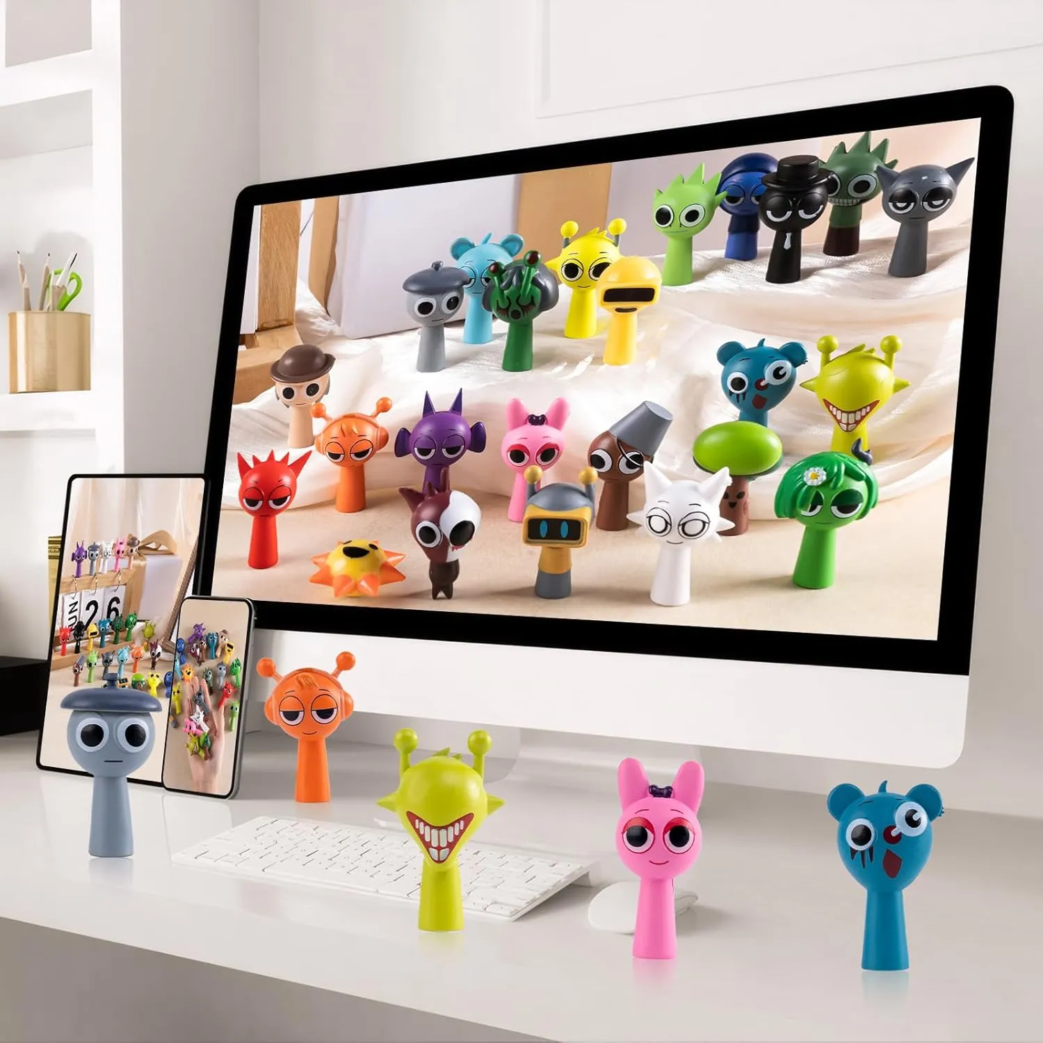 Action Figures Game Plush Display Set Fun Collectibles with Intricate Details for Adult Fans (24Pcs)