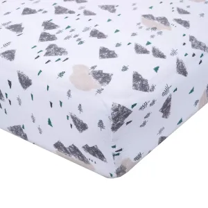 aden   anais Essentials   Anais Classic Crib Sheet, Bear Necessities - Scenery