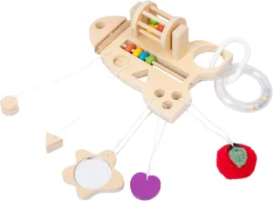 Adena Montessori Baby Rocket Pull String Toy Infant Mirror Toys for 6-18 Months Babies