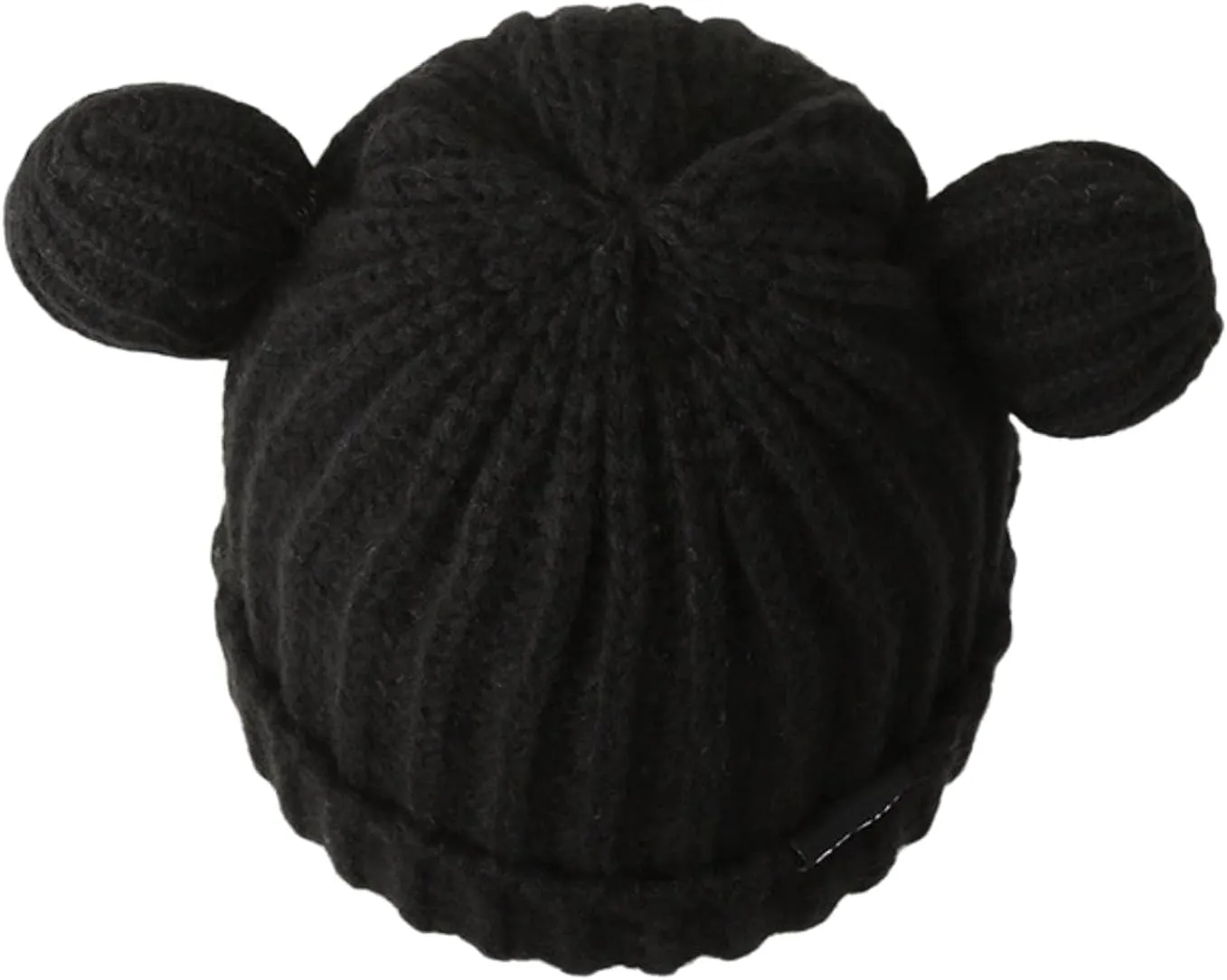 Adult Knit Beanie, Winter Bear Ears Warm Knitted Fleece Lined Woollen Ski Pompom Hat