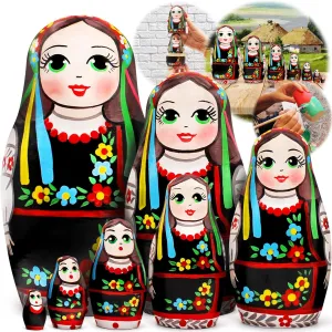 AEVVV Matryoshka Dolls Set of 7 pcs - Nesting Dolls in Ukrainian Vyshyvanka for Women - Baboushka Nesting Dolls in Ukrainian Traditional Costume
