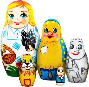 AEVVV Wizard of Oz Nesting Dolls Set of 5 pcs - Matryoshka with Wizard of Oz Decorations - Wizard of Oz Figurines - Wizard of Oz Gifts - Wizard of Oz Decor