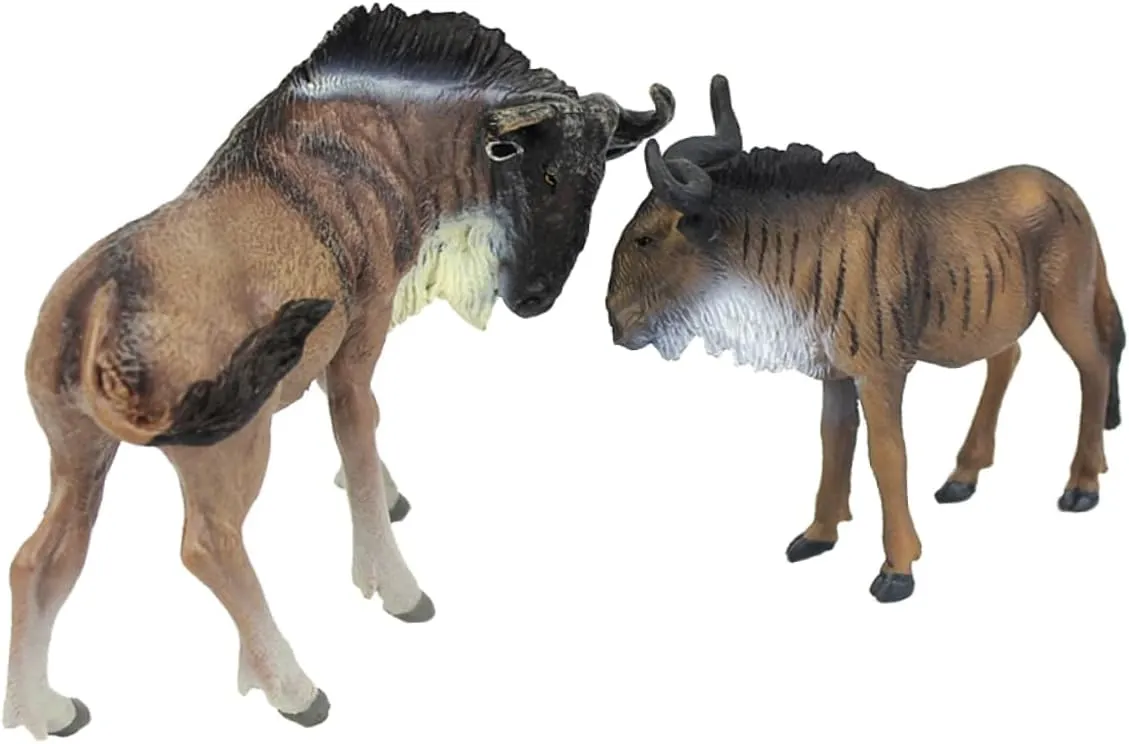 African Wildebeest Model Ornament Animals Farm Cows Wildebeest PVC for Kids
