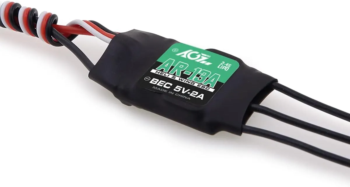 AGFRC 13A RC ESC Athlon Run Brushless Electronic Speed Controller 2-4S Lipo with 5V/2A BEC for Helicopter Fixed Wing Plane