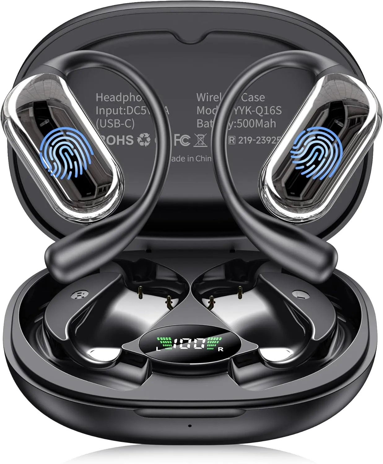 AI Language Translation Earbuds, Real-Time Headphones Translator for 144 Languages & Accents, Fit iOS and Android, Ideal for Travel Business Learning（Matte Black）
