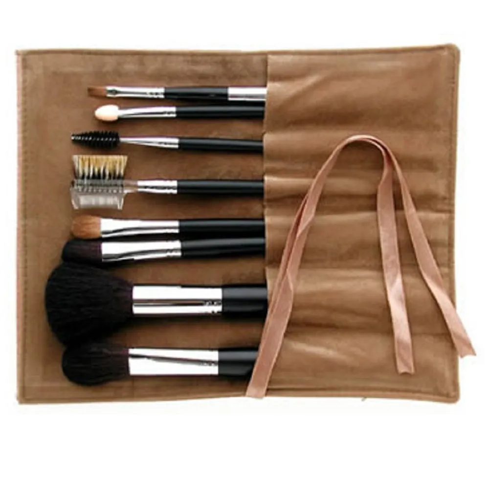 Ai (Love) Japanese Natural Hair Professional makeup 8 pcs brush set - Black handles -