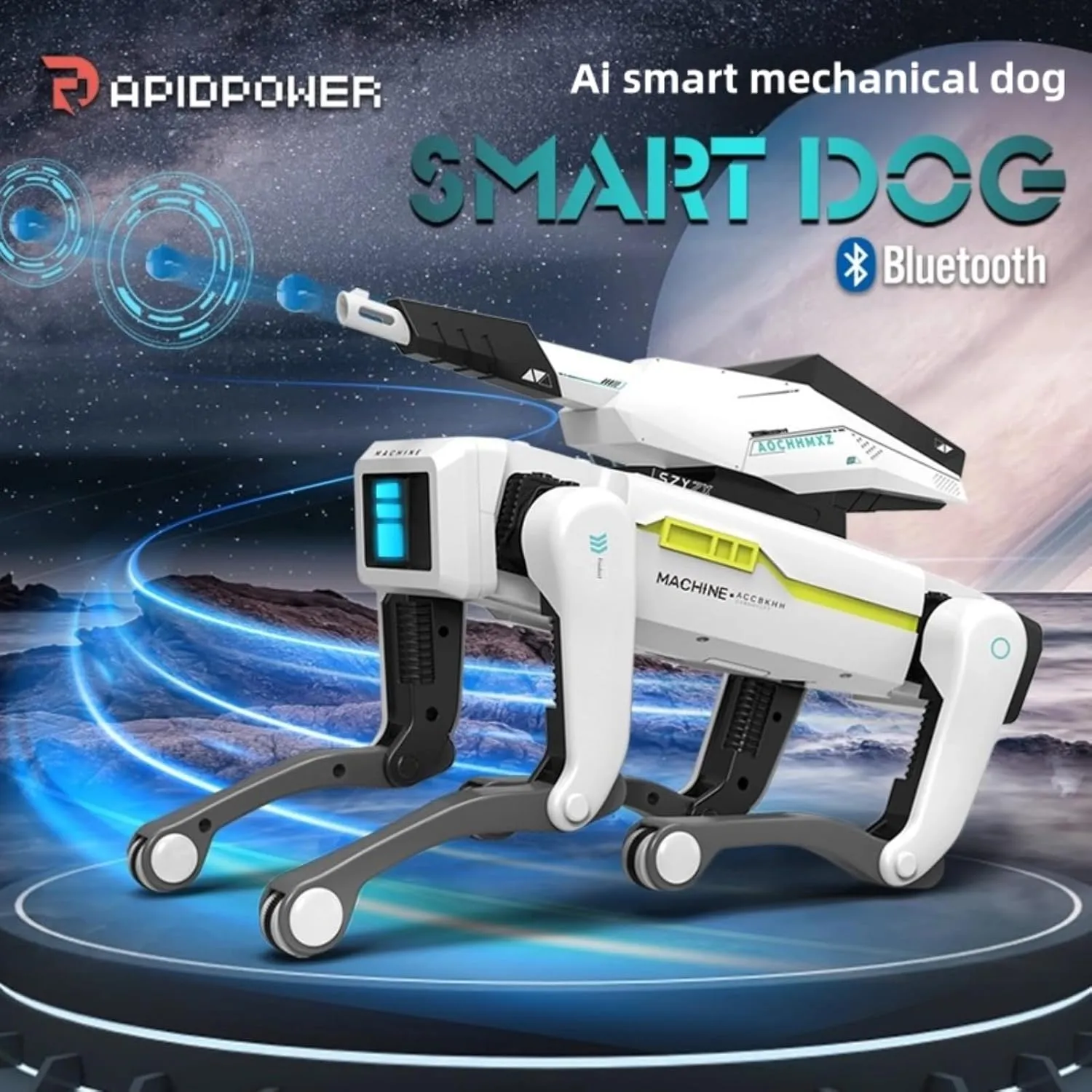 AI Simulation Robot Dog - Remote Control Toy for Kids, Programmable Interactive, Shakes Hands, Shoots, Performs Acrobatics - Gift Idea for Boys and Girls (Shakes Hands)