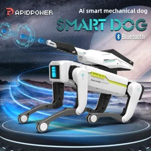 AI Simulation Robot Dog - Remote Control Toy for Kids, Programmable Interactive, Shakes Hands, Shoots, Performs Acrobatics - Gift Idea for Boys and Girls (Shoots Dog)