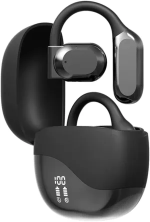 Ai Translation Earbuds Real Time, 2025 Upgrade AI Language Real Time Translation Earbuds, 144 Languages Play Music Bluetooth Over-Ear for Travel Business Learning (Black)
