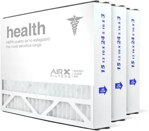 AIRx Filters 16x25x3 MERV 13 HVAC AC Furnace Air Filter Replacement for Air Bear Trion 255649-101, Health 3-Pack, Made in the USA