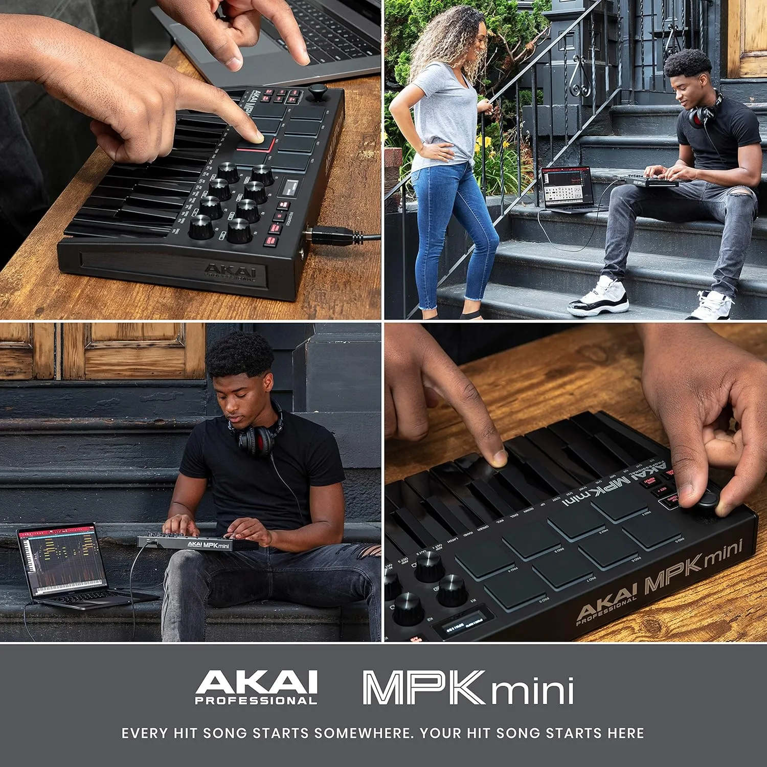 Akai MPK Mini MK3 MIDI Keyboard Controller   M-Audio SP2 Sustain Pedal, with MPC Beats and Software Suite – Beat Maker Bundle (Black)