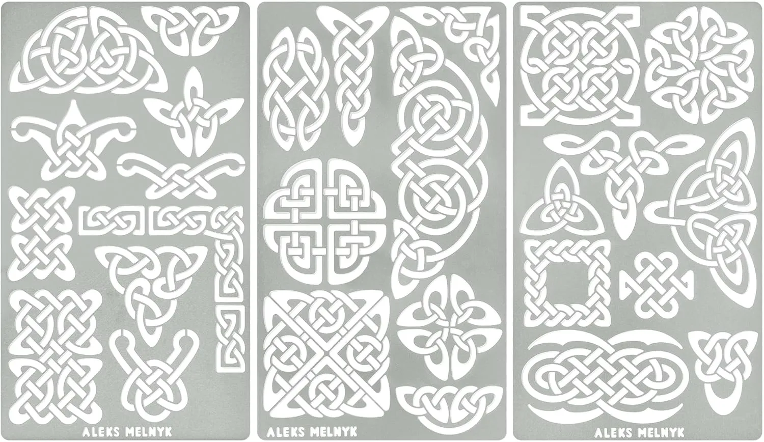 Aleks Melnyk No.37 Metal Journal Stencils, Pyrography Celtic Patterns, Celtic Knot, Viking Stencils, Wood Burning Templates, Wood Carving, Bullet Journaling