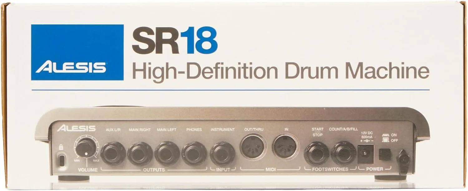 Alesis SR-18 - Studio-Grade Standalone Drum Machine With On-Board Sound Library, Performance Driven I/O and In-Built Effects / Processors