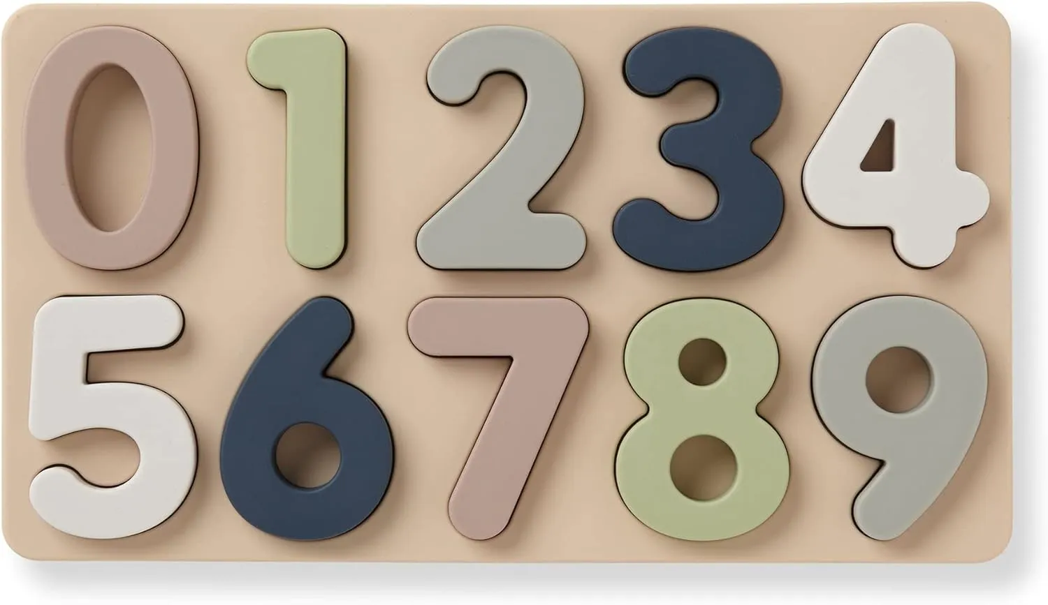 Ali Oli Baby Soft Silicone Number Puzzle Toys for Toddlers (11 Piece Set) Toddler or Baby Girl & Boy Neutral Baby Toys - Montessori Learning Puzzle Silicone Number Shape Sorter Toy