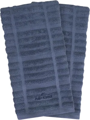 All-Clad Solid Kitchen Towels: Highly Absorbent, Super Soft Long Lasting - 100% Cotton, 17"x30" Tea Towels for Cleaning & Drying Dishes, Pans, Glassware, or Countertops, (2-Pack), Indigo