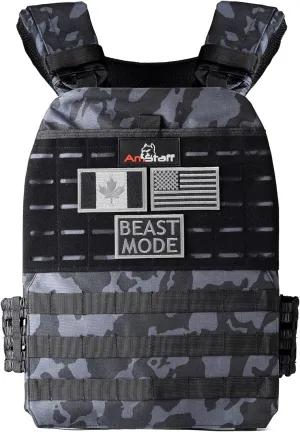 Amstaff Tactical Weighted Vest - Adjustable Weight Vests - Versatile Wearable Vest for Fitness Workouts, Strength and Endurance Training, Running