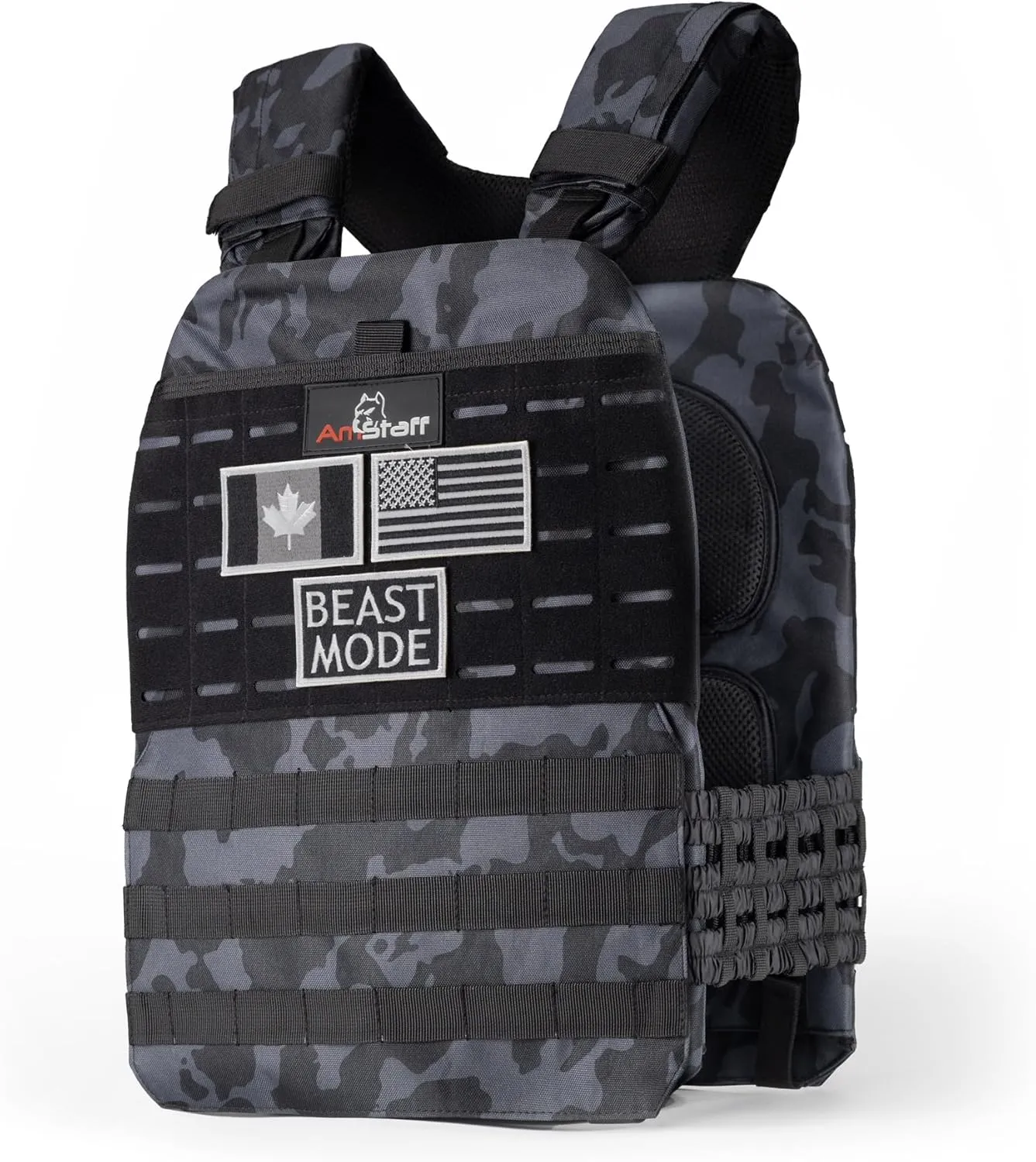 Amstaff Tactical Weighted Vest - Adjustable Weight Vests - Versatile Wearable Vest for Fitness Workouts, Strength and Endurance Training, Running