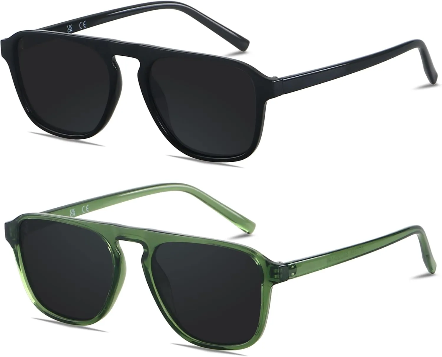 ANDWOOD Square Aviator Sunglasses Polarized Mens Womens UV Protection Sun glasses