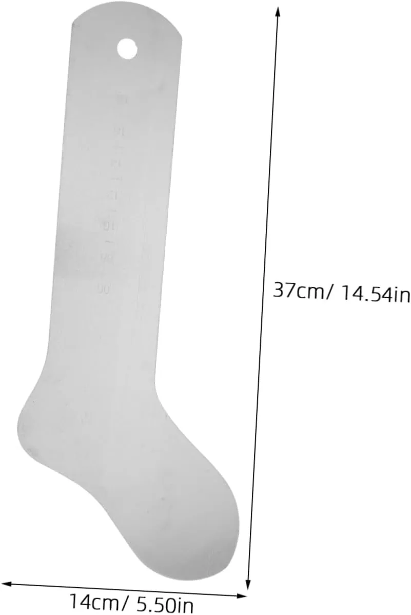 Angoily Sock Shaping Heat Metal Sublimation Socks Jigs Heat Socks Sock Inserts Sock Template Sock Easy Embroidery Tool Aluminum Silver