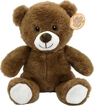 Anico 10" Plush Brown Teddy Bear with Embroidered Eyes | Soft Stuffed Animal, Perfect Bear Plush Toy for Kids, Toddlers, and Babies | Toy for Gifts, Nursery Decor, and Playtime!