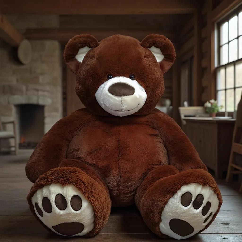 Anico 59" Tall (5 Foot) Giant Plush Bear, Stuffed Animal, Dark Brown Teddy Bear with Smiling Face. Premium Stuffed Toy Teddy Bear, Perfect for Girlfriend, Kids, Valentine's Day, Christmas!