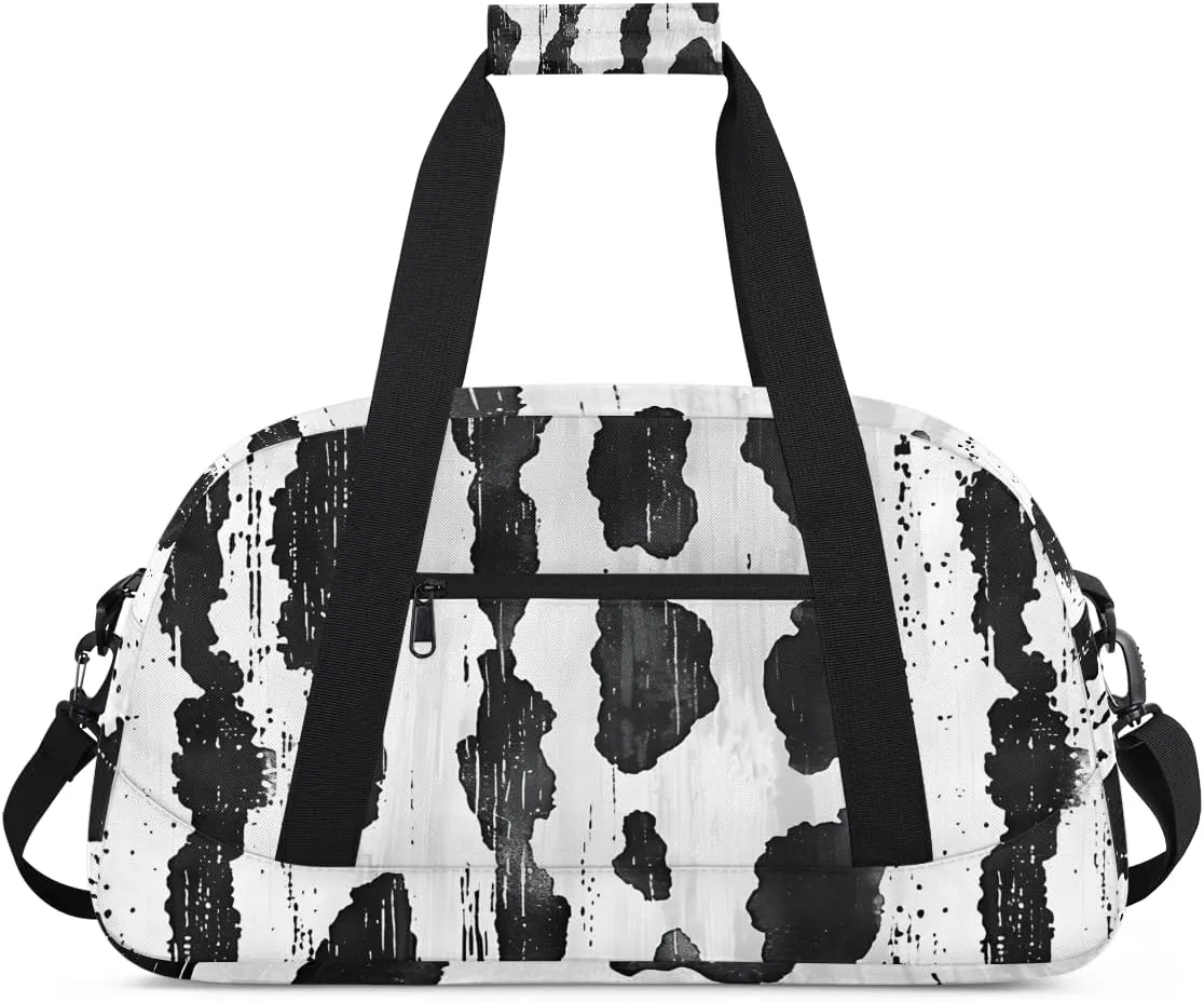 Animal - Leopard Print Kids Overnighter Duffel Bags for Boys, Carry-On Size Sports Gym Bag with Front Zipper Pocket for School Practice or Overnight Travel Weekender Sleepover Tote Bag