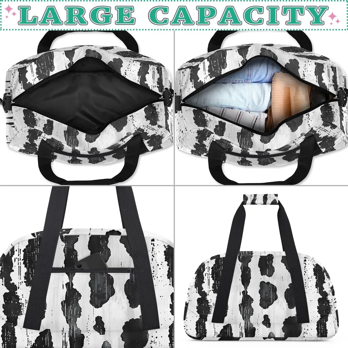 Animal - Leopard Print Kids Overnighter Duffel Bags for Boys, Carry-On Size Sports Gym Bag with Front Zipper Pocket for School Practice or Overnight Travel Weekender Sleepover Tote Bag