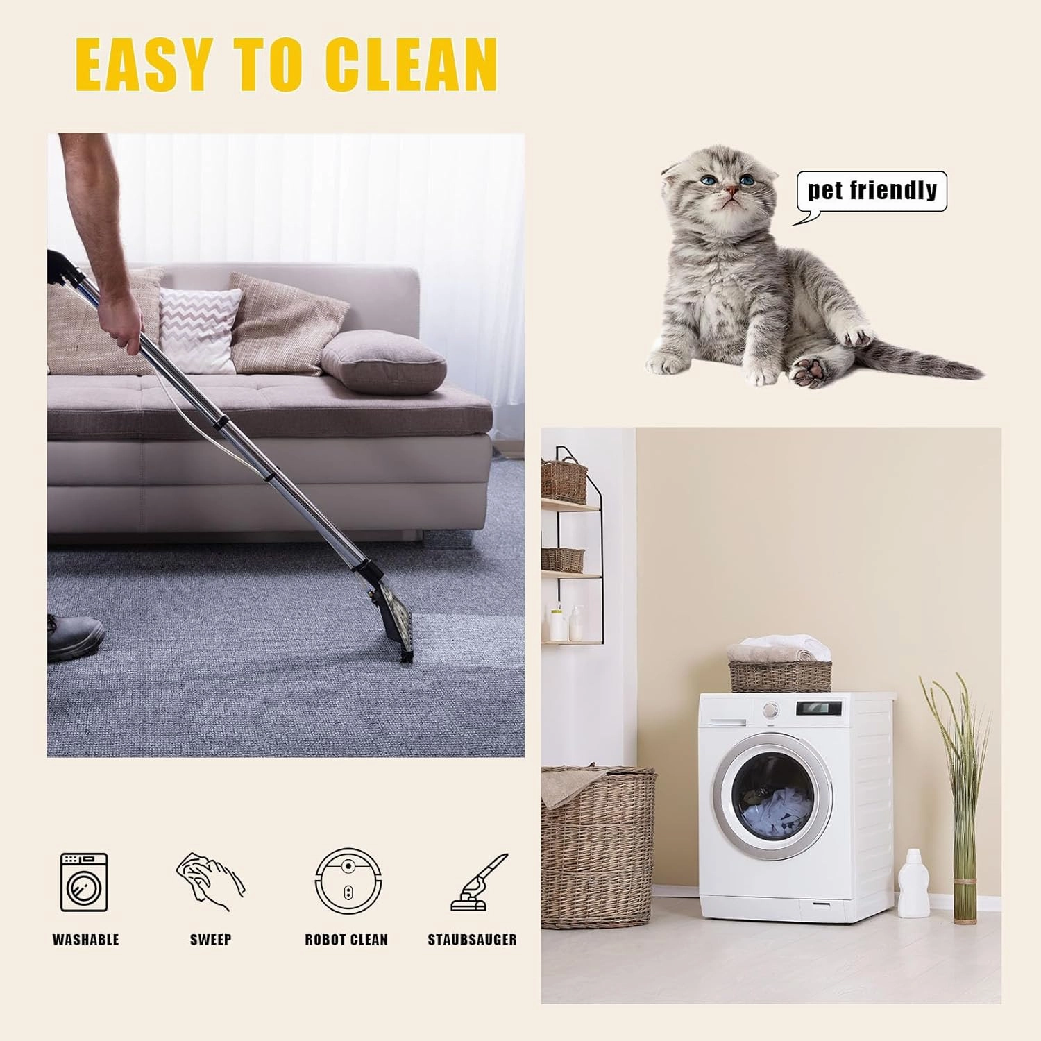 Anime Monster 4x6 Rug for Bedroom Cute Animals Washable Area Rugs Living Room White Carpet for Study Bedroom Nursery, Washable Rugs Non Slip Soft Carpet