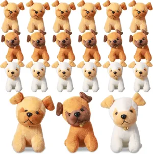 Aoriher 18 Pcs Mini Plush Dogs Bulk Puppy Stuffed Animals Small Stuffed Cute Assorted Soft Plush Toys Doll for Puppy Birthday Party Favors(Dog)