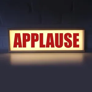 Applause RGB LED Neon Lightbox with Remote & APP Control Studio Warning Sign Illuminated Lights Music Sync Timer Setting Signs for Cinema Libraries Cafes Home Company Wall Desk Decor USB Powered