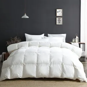 APSMILE King Size Luxury 100% Organic Cotton All Season Down Feather Fibers Comforter, Extra Fluffy Medium Warmth Duvet Insert(106x90, Ivory White)