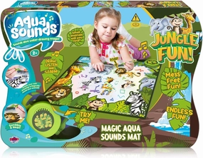 Aqua Sounds Magic Mat: Jungle Adventure - Water Drawing, Character & Scene Reveal, Makes Sounds While You Scribble, Chunky Water Pen, Kids Ages 2 