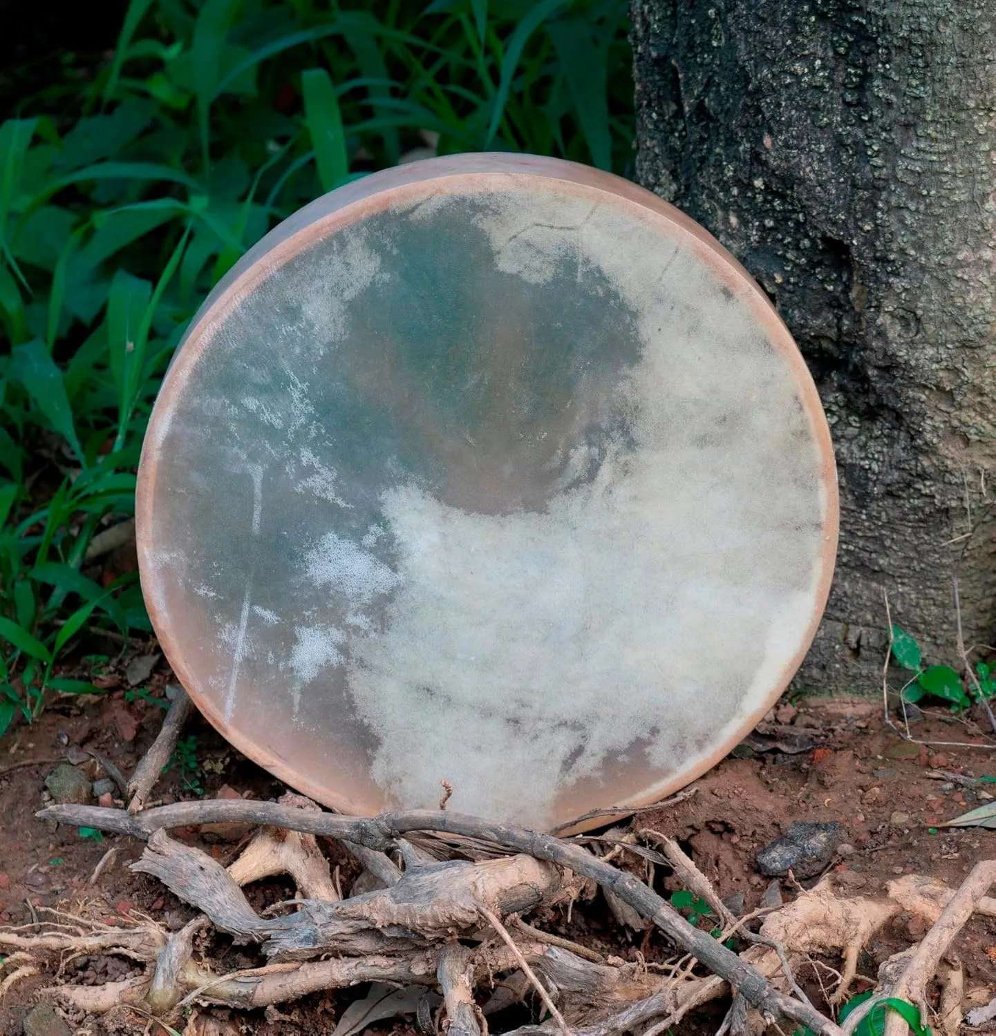 ARAW American Shamanic Native Drum Bison Natural Hide (14 Inches Diameter X 3 Inches Depth)