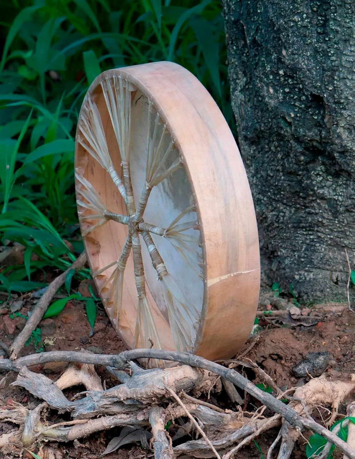 ARAW American Shamanic Native Drum Bison Natural Hide (14 Inches Diameter X 3 Inches Depth)
