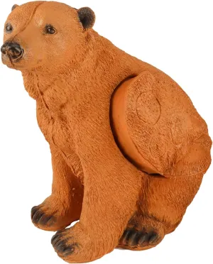 Archery 3D Target Brown Bear with Replaceable Insert Shooting Core Yard Stake for Backyard Hunting Practice