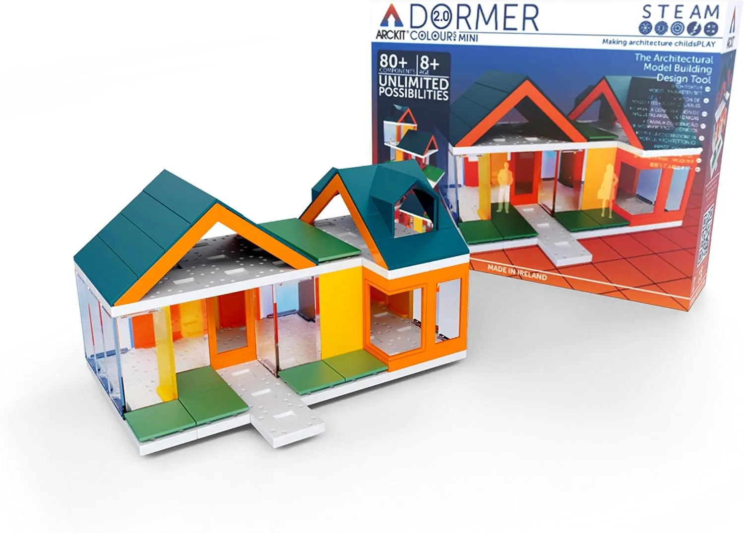 Arckit Mini - Kids Architectural Model Design Tool (Mini Dormer Colours 2.0)