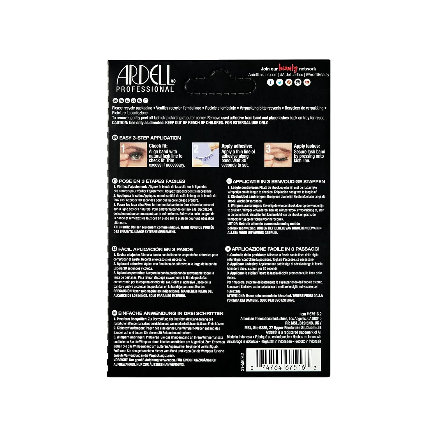Ardell Wispies Eyelashes – Multi-Dimensional, Natural Lashes Strips, 6 Pairs x 2 Pack