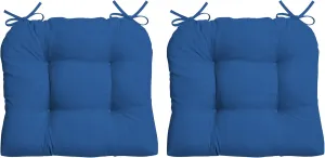 Arden Adirondack Chair Cushion, 2 Pack, 20 x 18, Rain-Proof, Fade Resistant, Cushion for Adirondack, Rocking and Outdoor Chairs 18 x 20, Cobalt Blue Texture