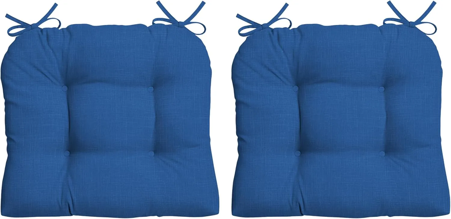 Arden Adirondack Chair Cushion, 2 Pack, 20 x 18, Rain-Proof, Fade Resistant, Cushion for Adirondack, Rocking and Outdoor Chairs 18 x 20, Cobalt Blue Texture