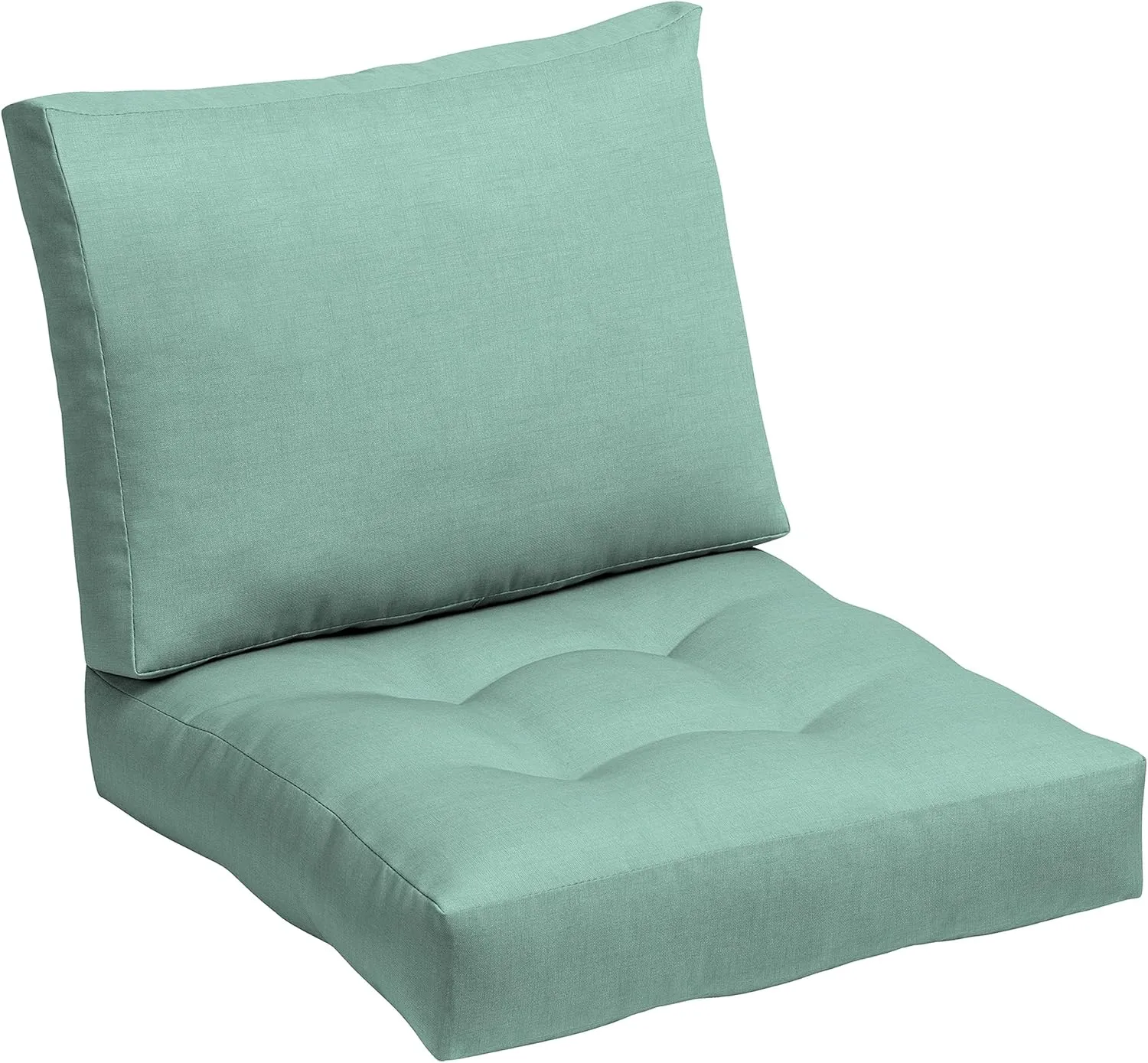 ARDEN Outdoor Plush Modern Tufted Blowfill Deep Seat Set, 24 in x 24 in, Weather-Proof, Rain-Proof, Fade Resistant Patio Cushion, Ultra Cozy 24 x 24, Aqua Leala