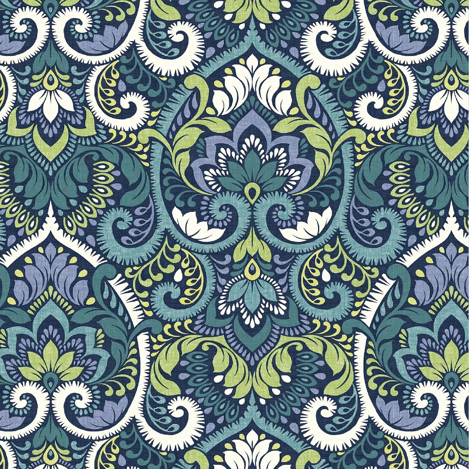 Arden Outdoor Toss Pillow, Set of 2, 16 x 16, Rain-Proof, Fade Resistant 16 x 16, Sapphire Aurora Blue Damask