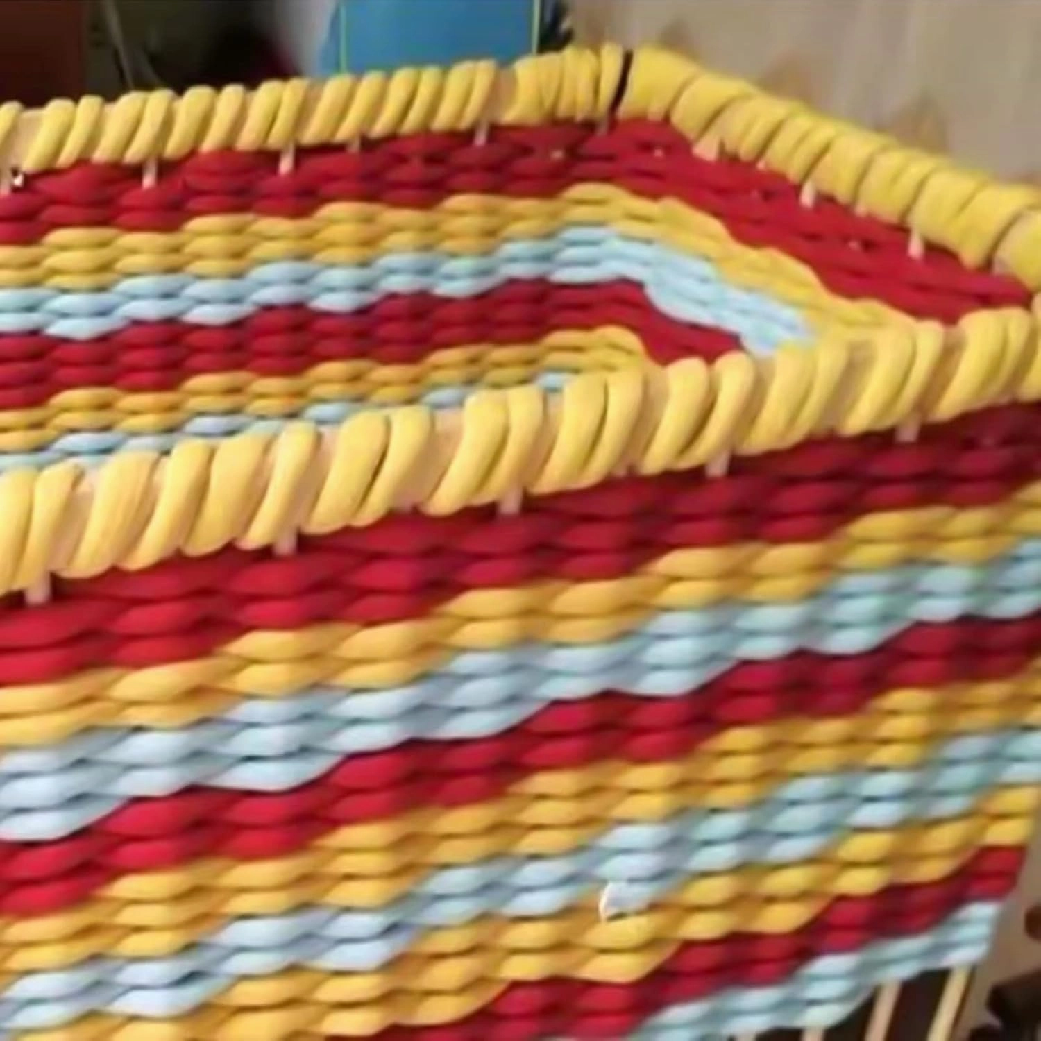 Arm Knitting Yarn for Chunky Braided Knot Throw Blanket DIY, Soft Extra Cotton Washable Tube Bulky Giant Yarn for Weave Craft Crochet (Yellow 2.2lb)