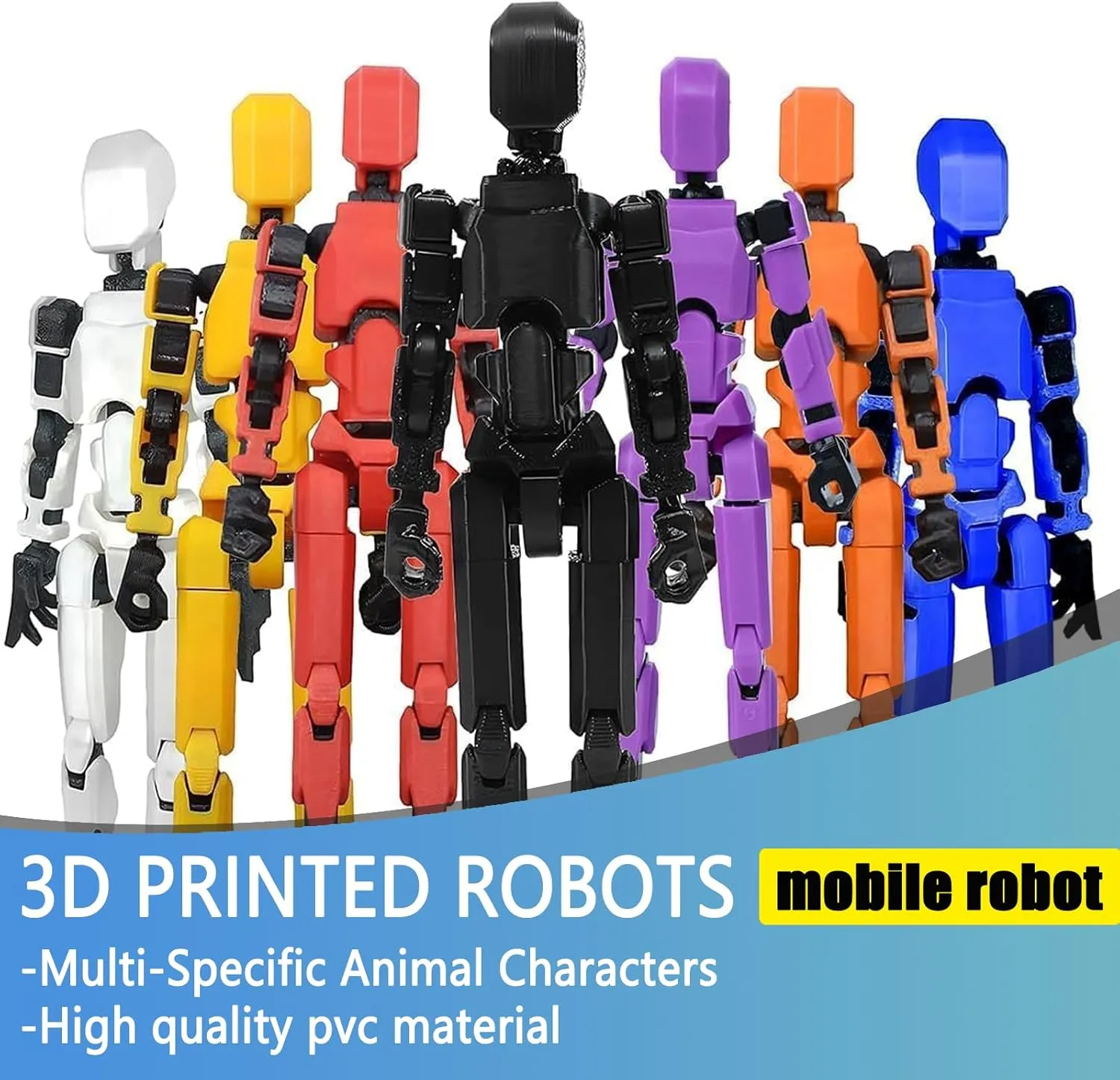 Assembly Completed-2024 New Titan 13 Action Figure Set,Nova 13 Action Figures,Titan 13 Robot,3D Printed Multi-Jointed Action Figures Dummy Robot 13 (9pcs(Assembly Completed))