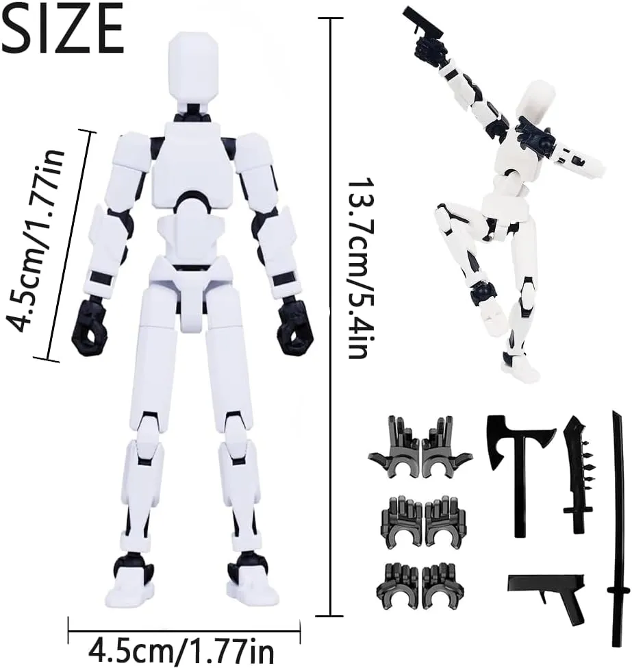 Assembly Completed-2024 New Titan 13 Action Figure Set,Nova 13 Action Figures,Titan 13 Robot,3D Printed Multi-Jointed Action Figures Dummy Robot 13 (9pcs(Assembly Completed))