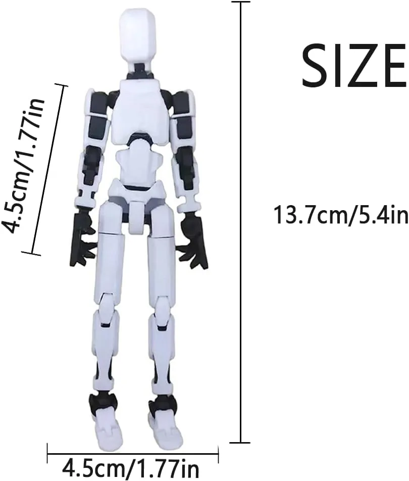 (Assembly Completed 2025 New Titan 13 Action Figure Set,Lucky Robot 13 Action Figure 3D Printed Multi-Jointed Movable,Nova 13 Action Figures,Multiple Accessories (Assembly Completed- 5pcs)