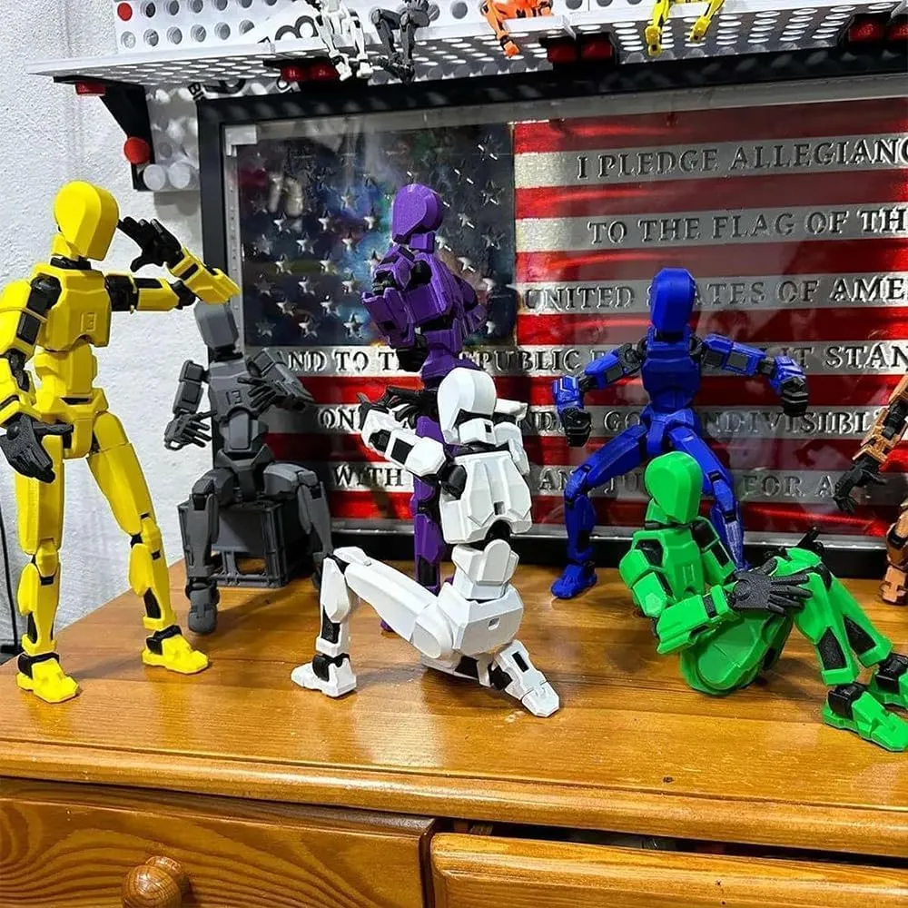 (Assembly Completed) 2025 New Titan 13 Action Figure Set,Lucky Robot 13 Action Figures,Multi-Jointed Movable Action Figure,Nova 13 Figure for Collectors Desktop Decorations (f-5pcs)