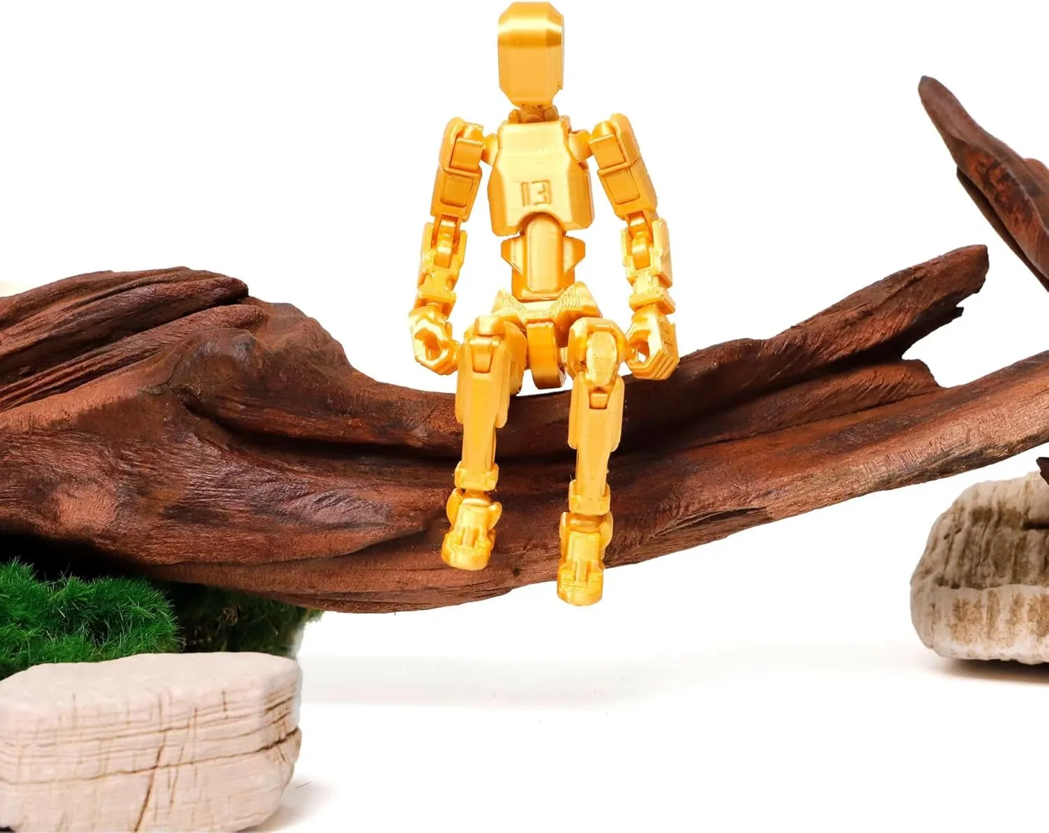 Assembly Completed T13 Action Figure, Titan 13 3D Printed Action Figure, Lucky 13 Action Figure, Assembled Dummy 13 Action Figure(Golden), Golden13