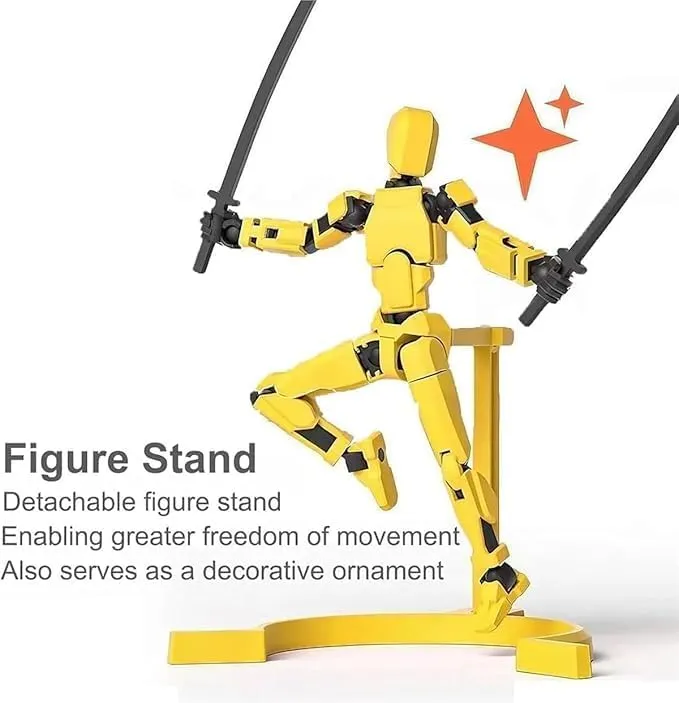 [Assembly Required] Dummy13 Action Figure Set, T13 Action Figure, Action Figure Stand, T 13 Action Figure, Articulated Figures, Multi-jointed Movable Robot, 7 weapons and 3 pair of hands (5 Pcs)
